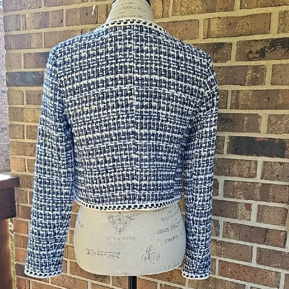 NWT Christian Lacroix blue tweed cropped jacket - Picture 4 of 15